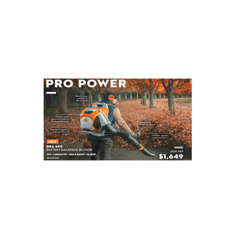 STIHL BGA600 BATTERY BACKPACK BLOWER