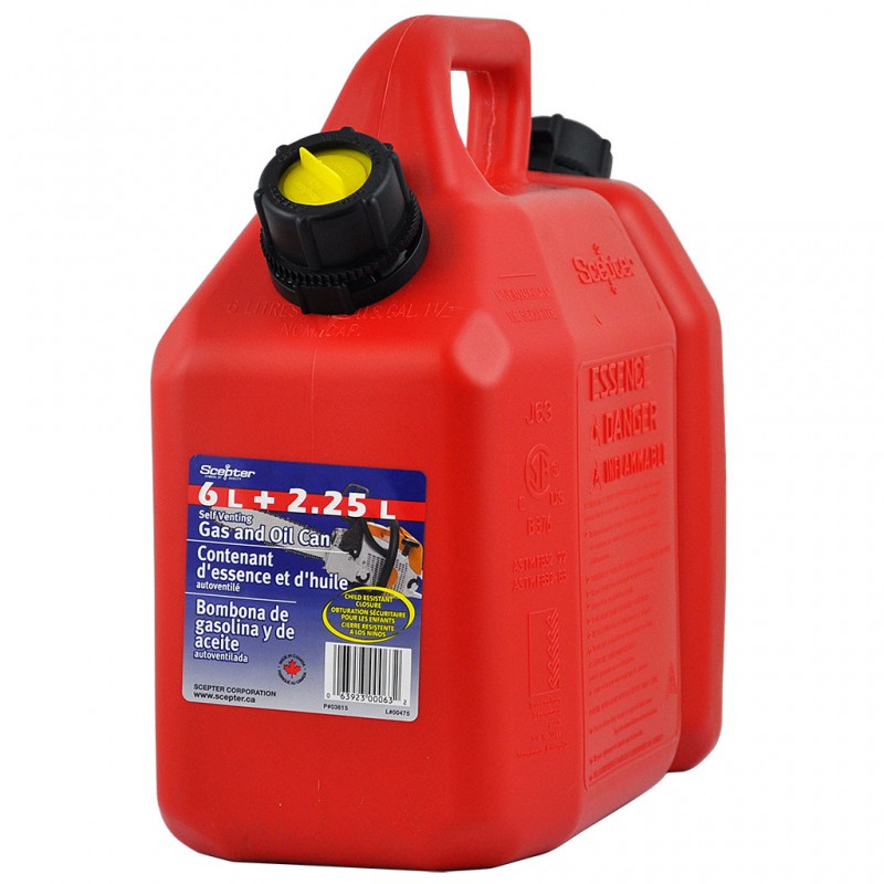 6-3) SCEPTER FUEL & OIL COMBINATION CAN 6L / 2...